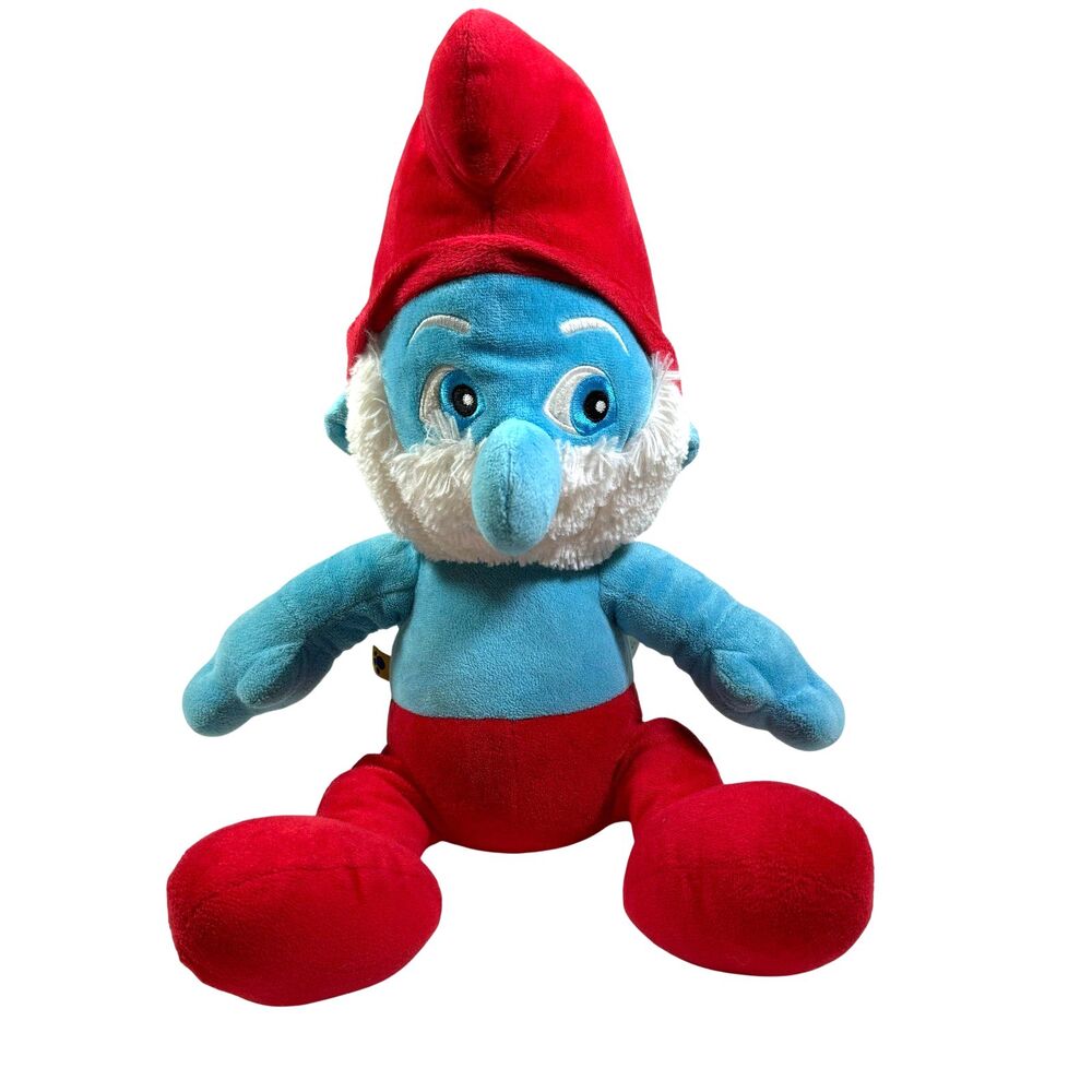Build a Bear Plush PAPA SMURF Stuffed Toy Doll Red Blue 2011 Retired Smurfs Toy